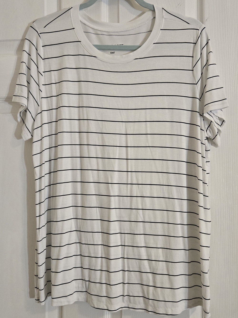 torrid White Tee with Black Stripe Detail